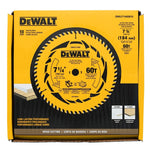 DEWALT DEWALT DWA171460B10 Circular Saw Blade, 7-1/4 in Dia, 5/8 in Arbor, 60-Teeth, Applicable Materials: Wood TOOLS DEWALT