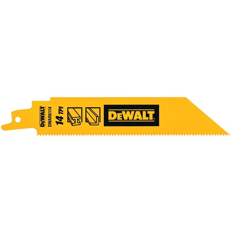 DEWALT DEWALT DWAR6114 Reciprocating Saw Blade, 6 in L, 14 TPI