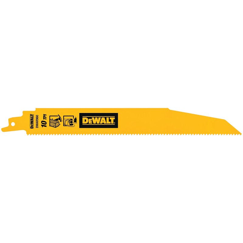 DEWALT DEWALT DWAR960 Reciprocating Saw Blade, 9 in L, 10 TPI