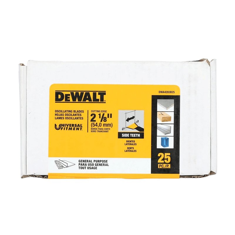 DEWALT DEWALT DWA4283B25 Three-Sided General-Purpose Oscillating Blade, 2-1/8 in, Bi-Metal TOOLS DEWALT