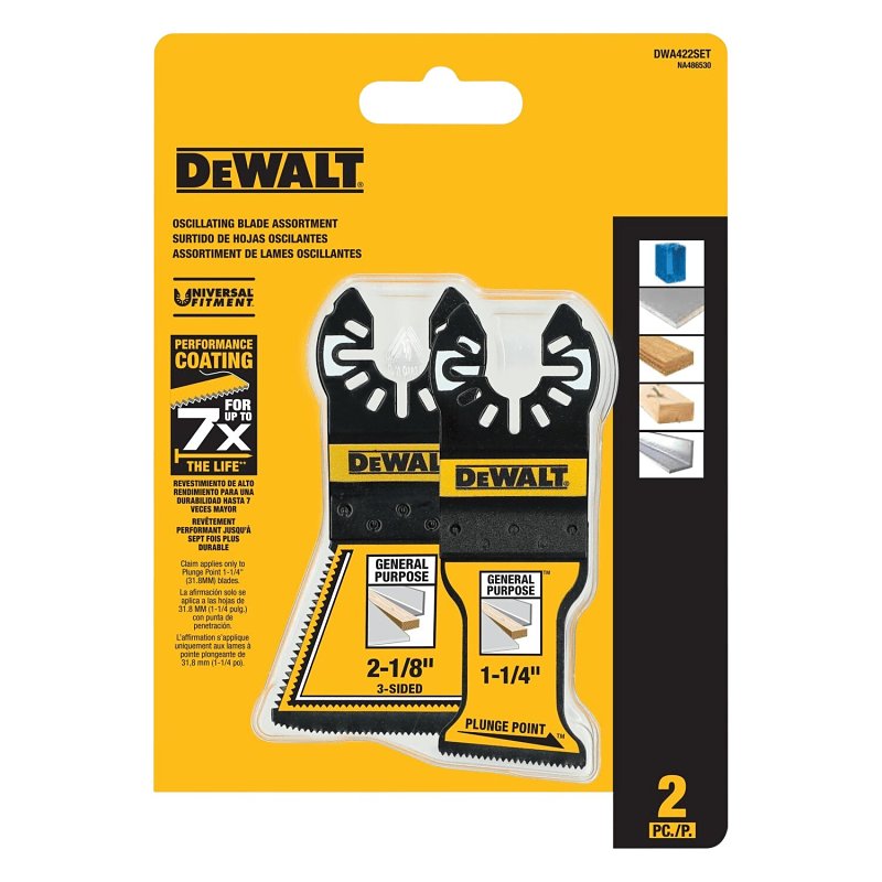 DEWALT DEWALT DWA422SET Oscillating Blade Set, Bi-Metal TOOLS DEWALT
