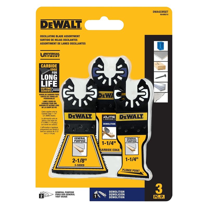 DEWALT DEWALT DWA423RSET Oscillating Remodeling Assortment, Bi-Metal TOOLS DEWALT