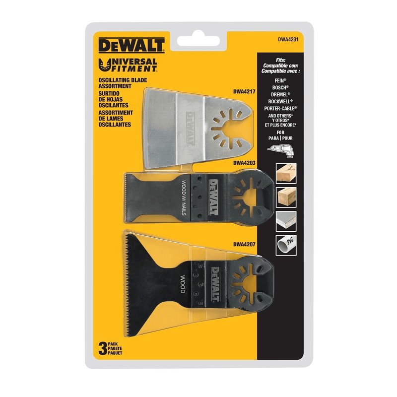 DEWALT DEWALT UNIVERSAL FITMENT DWA4231 Oscillating Tool Set TOOLS DEWALT