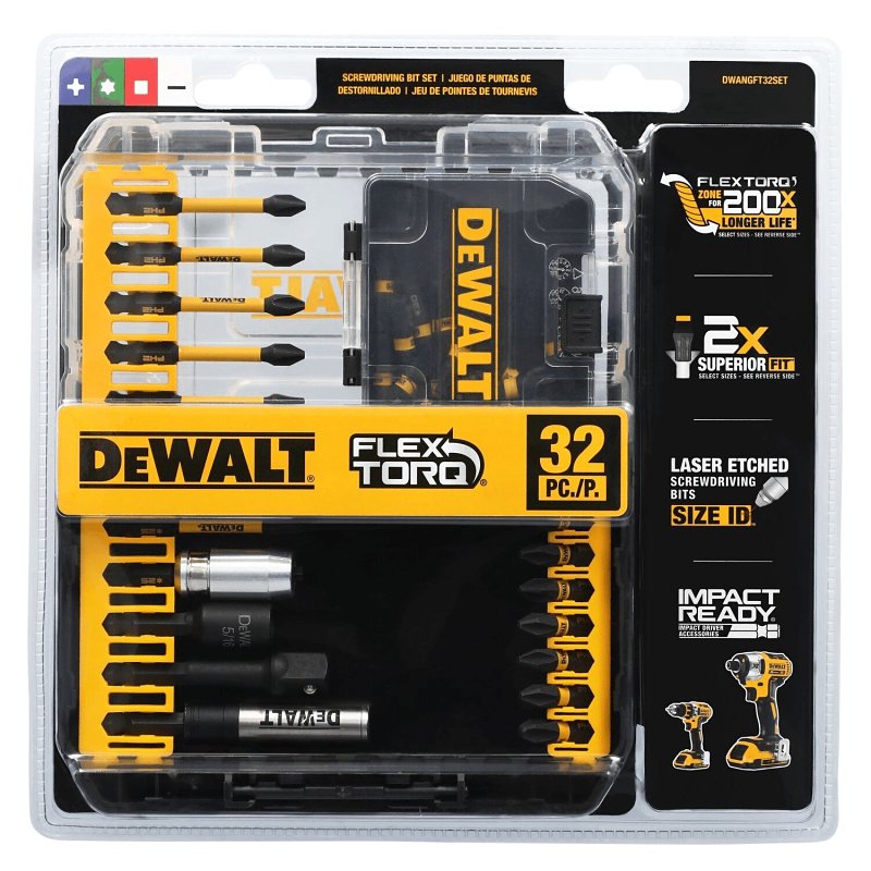 DEWALT DEWALT ELITE Series DWANGFT32SET Impact Driver Bit Set, 32-Piece TOOLS DEWALT