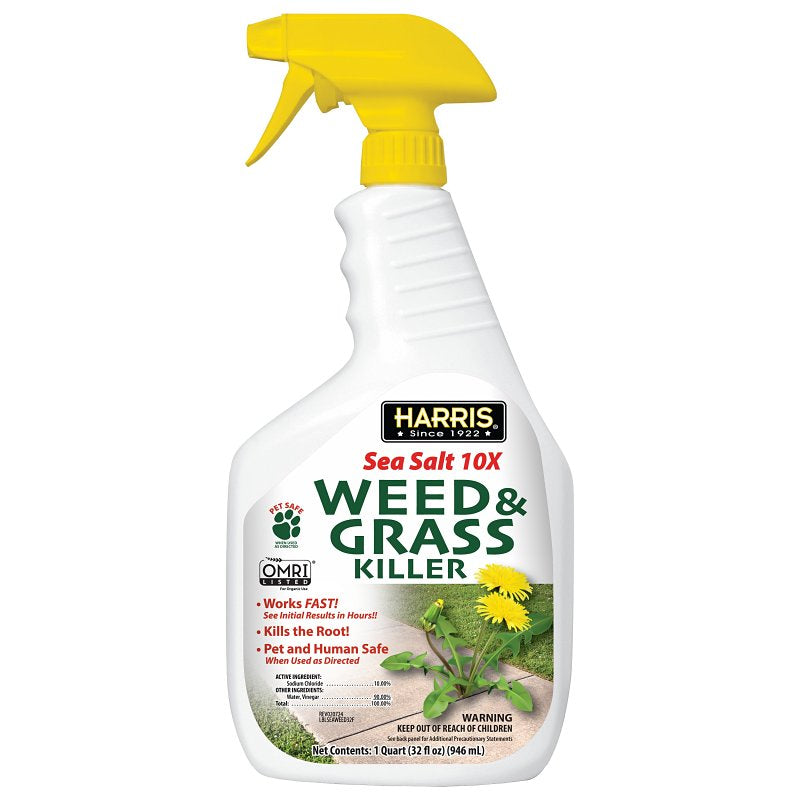 P.F. HARRIS MANUFACTURING Harris CALSEAWEED-32 Weed and Grass Killer, Liquid, Clear, 32 oz Bottle