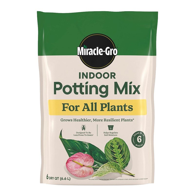 MIRACLE-GRO Miracle-Gro 72776891 Indoor Potting Mix, 6 qt Bag