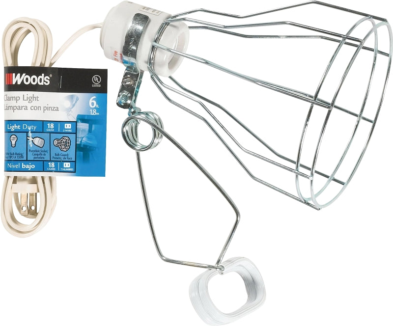 WOODS CCI 0324 Clamp Light, 10-1/2 in Dia Dimensions, 150 W, Incandescent Lamp