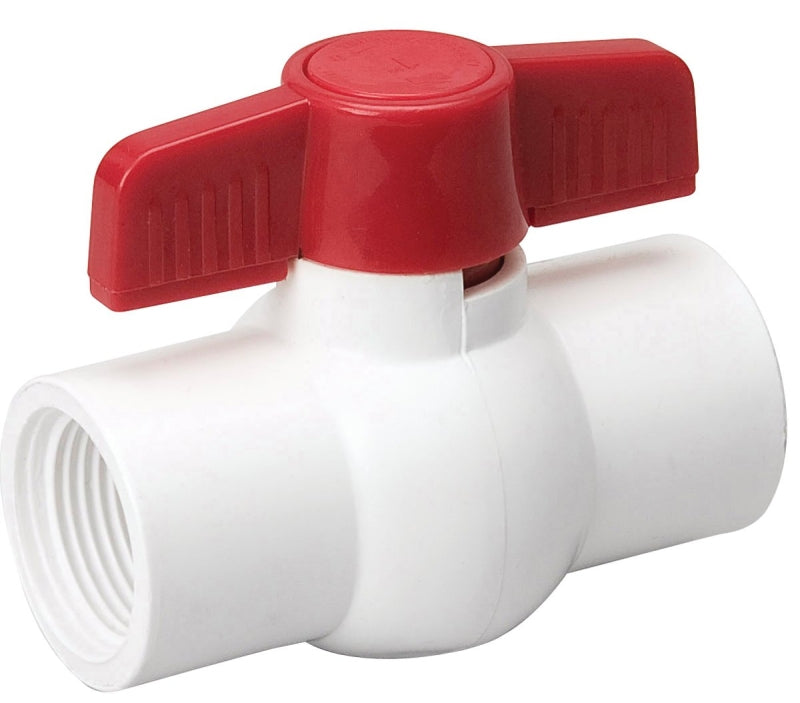 B & K INDUSTRIES B & K 107-138HC Ball Valve, White, 2 in Connection, FPT x FPT, 150 psi Pressure, PVC Body