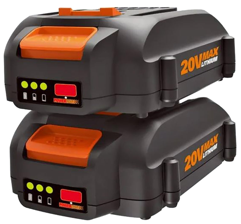 ROCKWELL Worx WA3575.2 Battery Pack, 20 V Battery, 2 Ah, 5 hr Charging