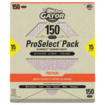 GATOR Gator 7286 Sanding Sheet, 11 in L, 9 in W, Very Fine, 150 Grit, Aluminum Oxide Abrasive PAINT GATOR