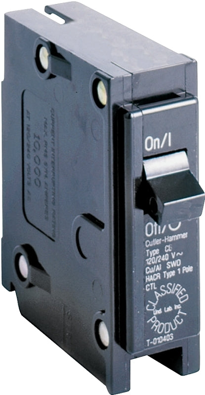 CUTLER-HAMMER Cutler-Hammer CL120 Circuit Breaker, Type CL, 20 A, 1-Pole, 120/240 V, Plug ELECTRICAL CUTLER-HAMMER