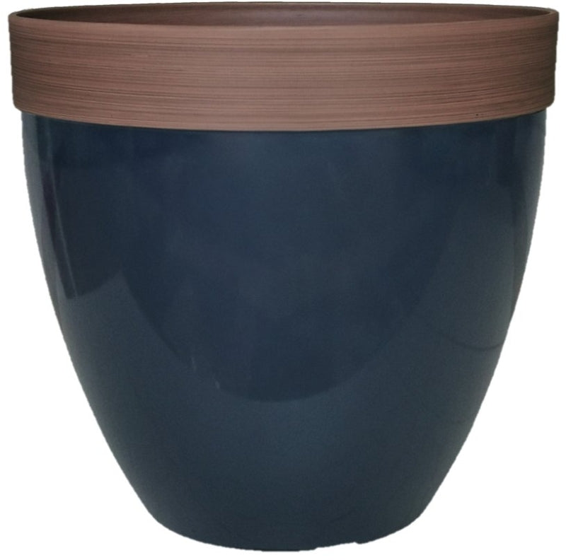 SOUTHERN PATIO Southern Patio HDR-077077 Hornsby Planter, Resin, Navy Blue LAWN & GARDEN SOUTHERN PATIO