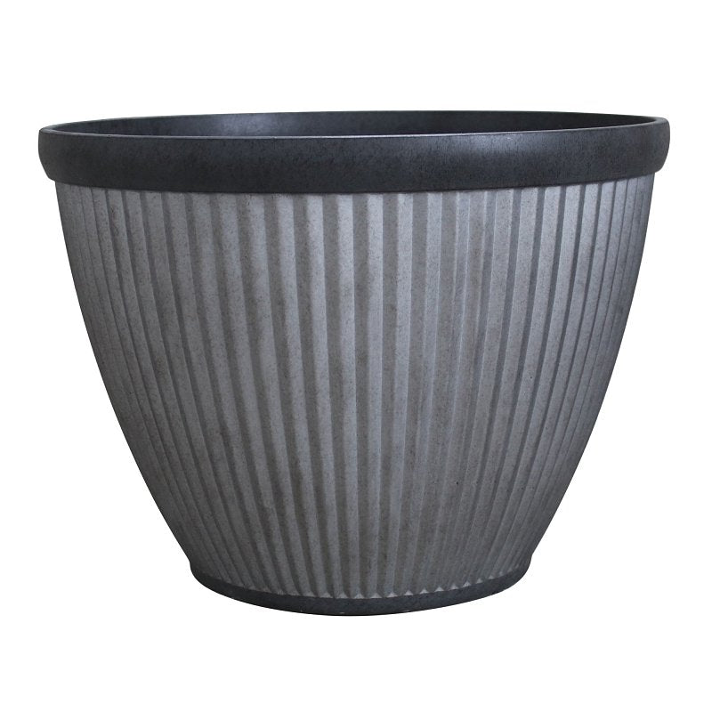SOUTHERN PATIO Southern Patio HDR-064787 Planter, 7-2/5 in H, 10 in W, 10 in D, Round, Resin, Rust, Galvanized
