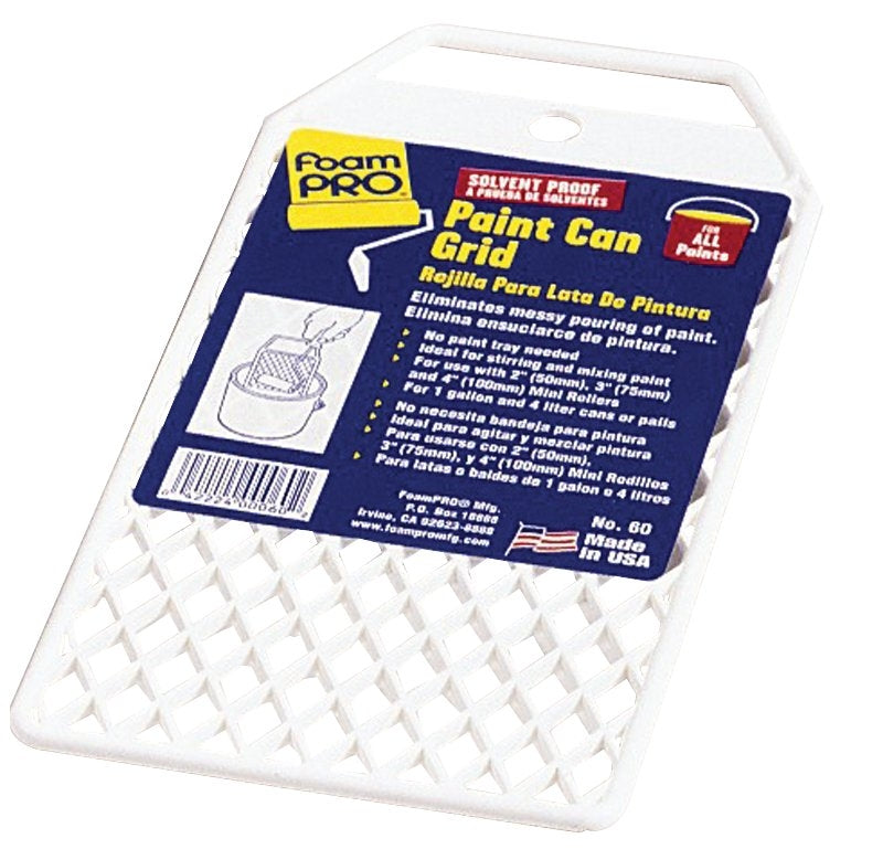 FOAMPRO Foampro 60 Bucket Grid, 10 in L, 4 in W, For: 1 gal Can with Rollers Up to 4 in Wide