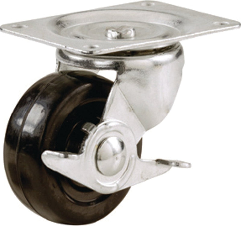 SHEPHERD Shepherd Hardware 9510 Swivel Caster, 2-13/16 x 3-7/8 in Plate, 4 in L x 2.8 in W x 3 in H Dimensions, 1-1/8 in W Wheel