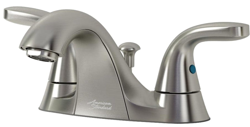 AMERICAN STANDARD American Standard Cadet Suite 9091201.295 Series Centerset Bath Faucet, Low Arc Spout, Brushed Nickel, 4-5/16 in, Metal PLUMBING, HEATING & VENTILATION AMERICAN STANDARD