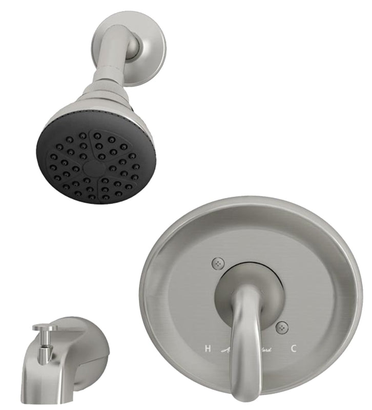 AMERICAN STANDARD American Standard Cadet Suite Series 9091512.295 Tub and Shower Faucet, Adjustable Showerhead, 2 gpm Showerhead, Brass PLUMBING, HEATING & VENTILATION AMERICAN STANDARD