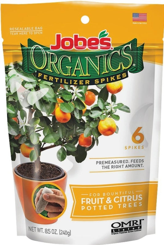 LAWN & GARDEN LLC Jobes 04226 Organic Fertilizer Pack, Spike, 3-5-5 N-P-K Ratio