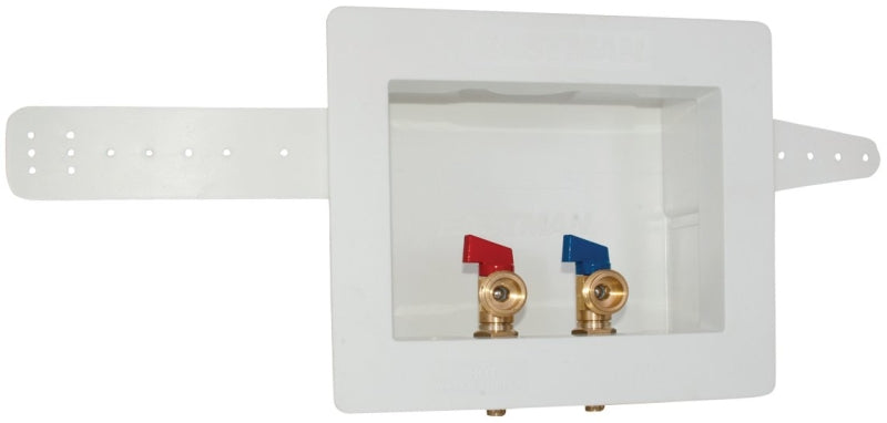 CASH ACME Eastman 60245 Washing Machine Outlet Box, Brass, 1/2, 3/4 in PLUMBING, HEATING & VENTILATION CASH ACME