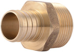 SHARKBITE SharkBite UC140LF Pipe Adapter, 1 in, Barb x MNPT, PEX-B, Brass, 80 to 160 psi Pressure PLUMBING, HEATING & VENTILATION SHARKBITE