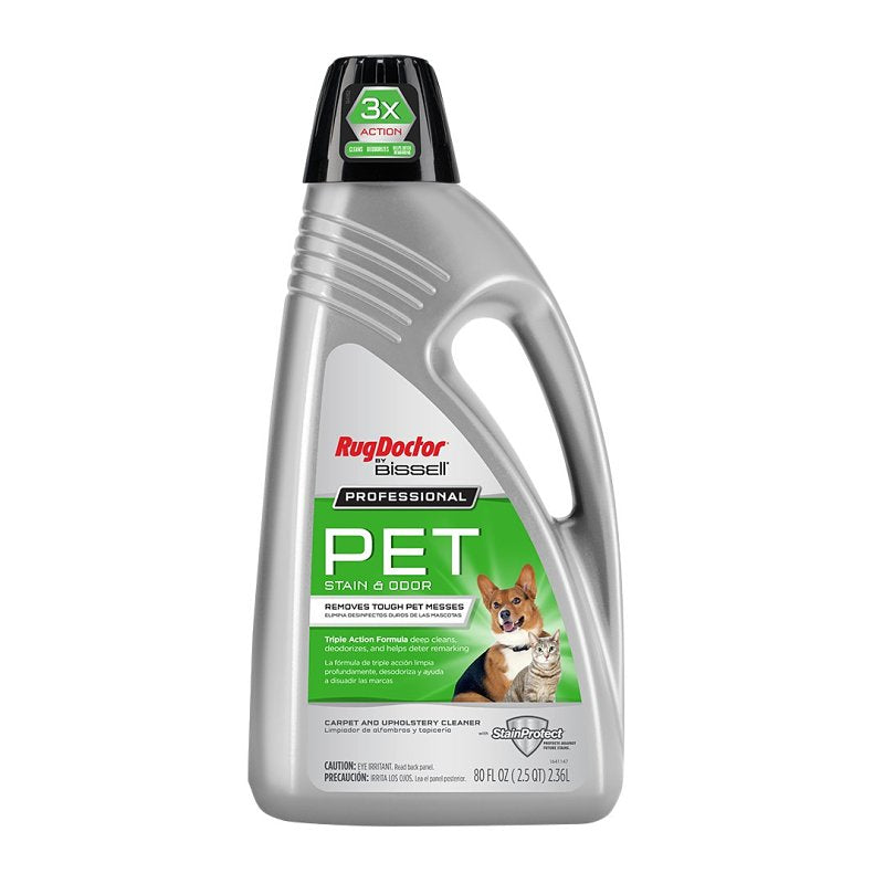 BISSEL RENTAL RugDoctor 5153 Pet Stain Carpet Cleaner, 80 oz Bottle, Liquid, Characteristic, Pale Yellow