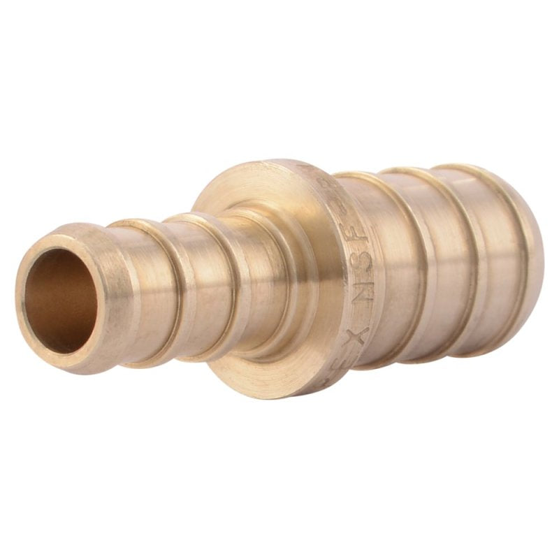 SHARKBITE SharkBite UC009LFA Reducing Coupling, 3/8 x 1/2 in, Barb x Crimp, Brass, 80 to 160 psi Pressure PLUMBING, HEATING & VENTILATION SHARKBITE