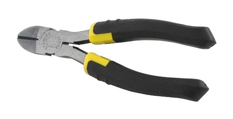 STANLEY STANLEY 84-028 Diagonal Cutting Plier, 7-3/16 in OAL, 13/16 in Cutting Capacity, Black/Yellow Handle, Ergonomic Handle ELECTRICAL STANLEY