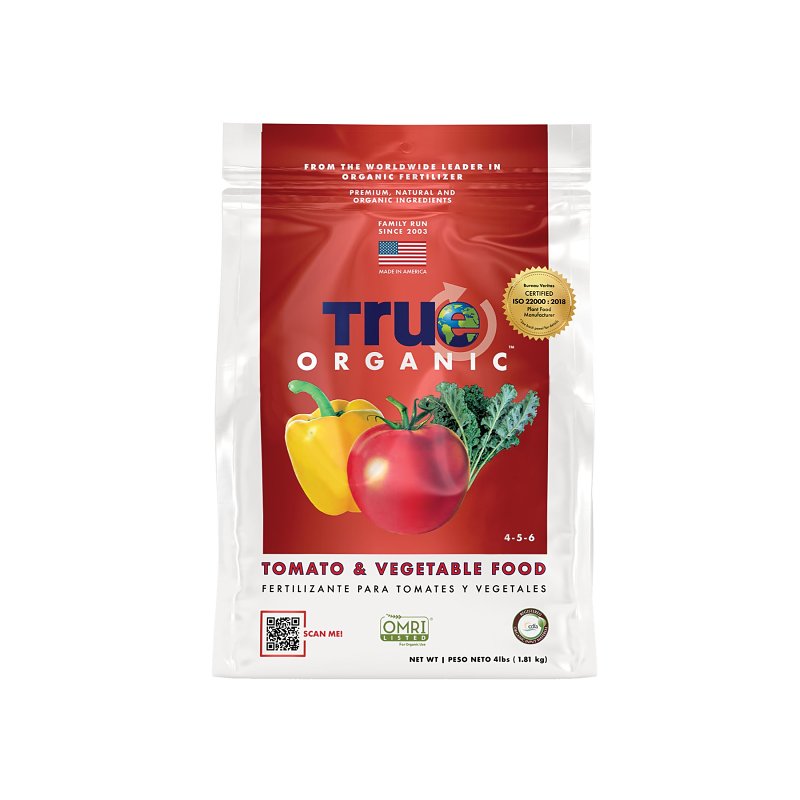 TRUE ORGANIC PRODUCTS I True ORGANIC R0004 Tomato and Vegetable Food, 4 lb Bag, 4-5-6 N-P-K Ratio LAWN & GARDEN TRUE ORGANIC PRODUCTS I
