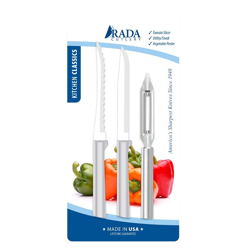RADA MFG CO Rada Cutlery DS59 Kitchen Classics Set, 3-Piece, High-Carbon Stainless Steel HOUSEWARES RADA MFG CO