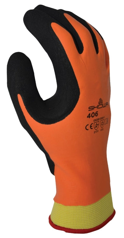 SHOWA Showa 406L-08.RT Gloves, L, Orange