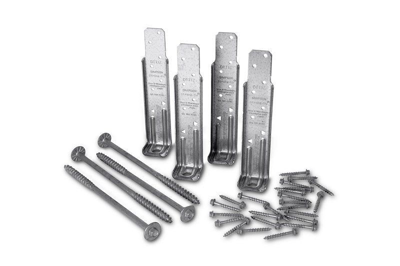 SIMPSON STRONG-TIE Simpson Strong-Tie DTT DTT1Z-KT Deck Tension Tie Kit, 7-1/8 in L, 1-1/2 in W, Steel, ZMAX