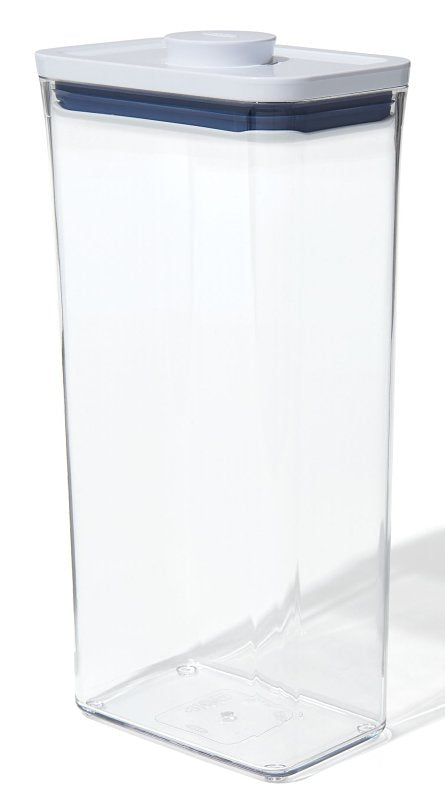 OXO INTERNATIONAL Good Grips POP 11234400 Food Container, 3.7 qt Capacity, Plastic, Clear, 6-1/2 in L, 4.3 in W, 12.6 in H