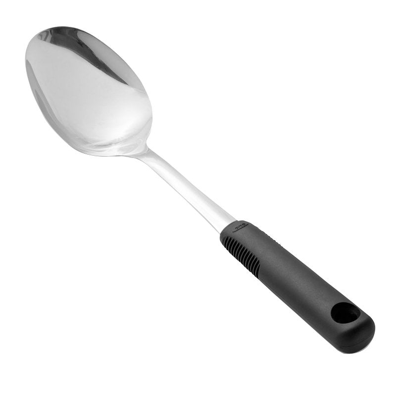 OXO INTERNATIONAL Good Grips 11283100 Spoon, 12.35 in OAL, Stainless Steel, Polished