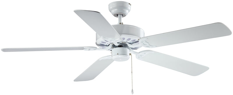GT-INDUSTRIAL PRODUCTS Boston Harbor 52-CASA-ES-EN-WH Ceiling Fan, 5-Blade, Bleached Oak/White Blade, 52 in Sweep, MDF Blade, 3-Speed ELECTRICAL GT-INDUSTRIAL PRODUCTS