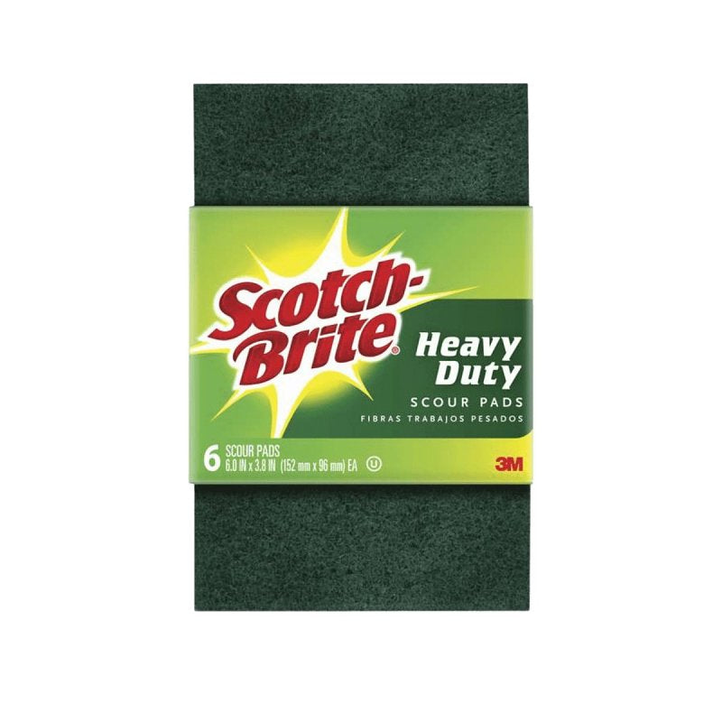 SCOTCH-BRITE Scotch-Brite 226-5 Heavy-Duty Scour Pad, 6 in L, 3.8 in W