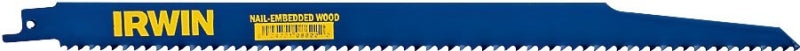 IRWIN Irwin 372156P5 Reciprocating Saw Blade, 3/4 in W, 12 in L, 6 TPI, Bi-Metal Cutting Edge TOOLS IRWIN