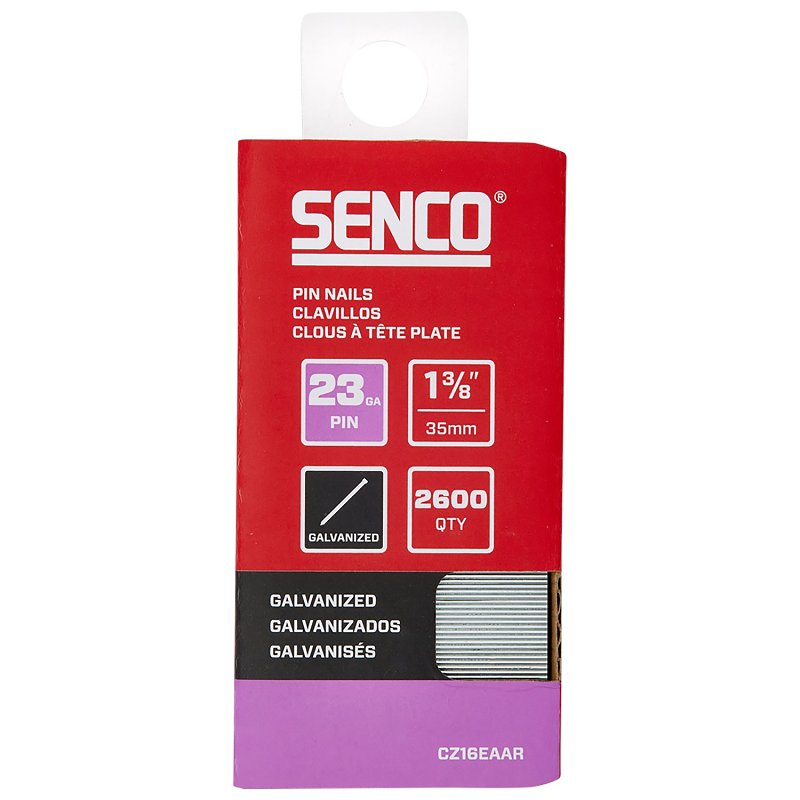 SENCO Senco CZ16EAAR Micro Pin Strip, 1-3/8 in L, 23 ga, Galvanized/Plain, Headless HARDWARE & FARM SUPPLIES SENCO