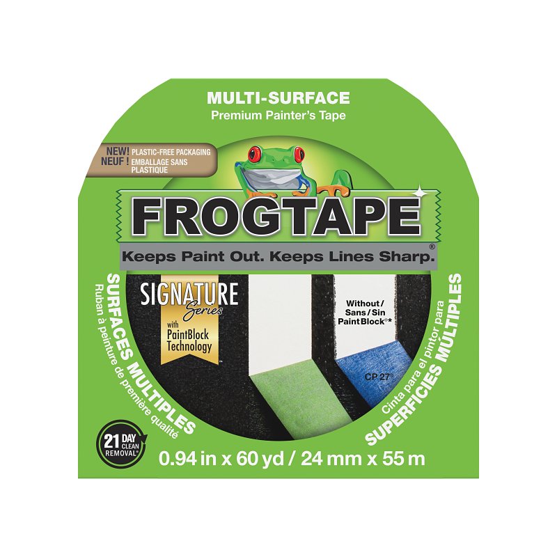 FROGTAPE FrogTape 1408360 Painting Tape, 60 yd L, 0.94 in W, Green