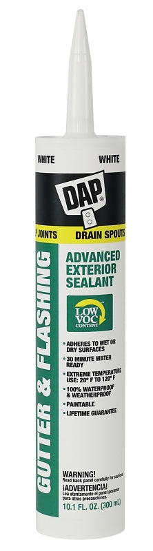 DAP DAP 01801 Gutter Sealant, White, Paste, 10.1 fl-oz