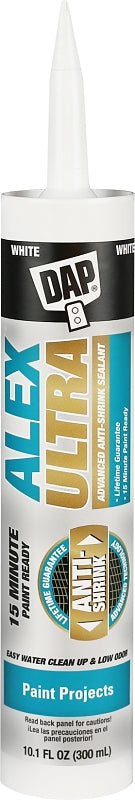 DAP Alex�� ULTRA Series 7079818200 Advanced Sealant, White to Off-White, 24 hr Curing, >40 deg F, 10.1 fl-oz, Tube PAINT DAP