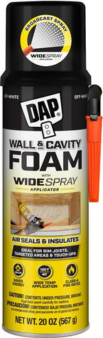 DAP DAP 7565000370 Wall and Cavity Foam, Off White, 24 hr Functional Cure, 40 to 120 deg F, 20 oz Can