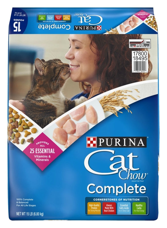 NESTLE PURINA PET CARE Cat Chow 1780018495 Cat Food, Complete, Dry, 15 lb Bag PET & WILDLIFE SUPPLIES NESTLE PURINA PET CARE