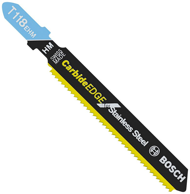 S-B POWER TOOL Bosch T118EHM1 Jig Saw Blade, 3/8 in W, 3-1/4 in L, 14 TPI, Carbide Cutting Edge TOOLS S-B POWER TOOL