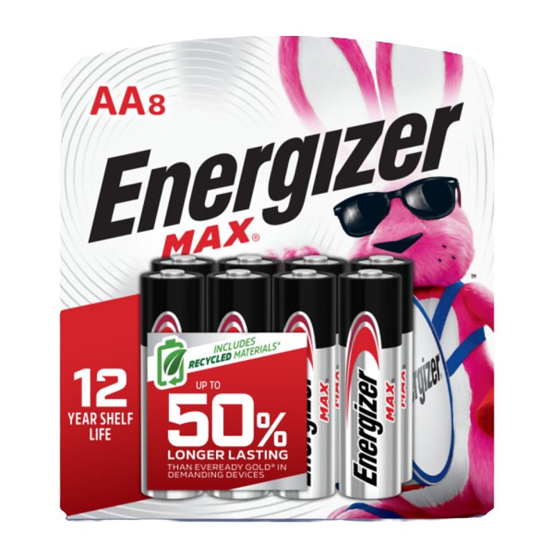 ENERGIZER BATTERY BATTERY ALKALINE MAX 8 PACK/AA ELECTRICAL ENERGIZER BATTERY