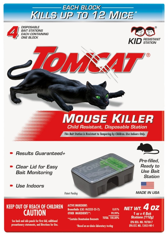 TOMCAT Tomcat 0371610 Disposable Mouse Bait Station, 1 oz Bait, Emerald Green LAWN & GARDEN TOMCAT