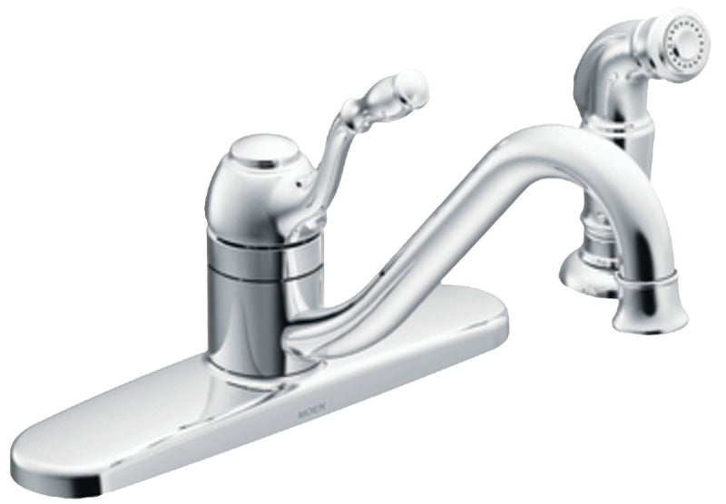 MOEN Moen Lindley CA87009 Series Kitchen Faucet, 7.06 in H Spout, Chrome Plated, 9.05 in, 10-1/4 in W x 7-1/4 in H Dimensions PLUMBING, HEATING & VENTILATION MOEN