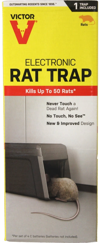VICTOR Victor M241 Electronic Rat Trap, 8-1/2 in L, 4 in W, 4.7 in H LAWN & GARDEN VICTOR