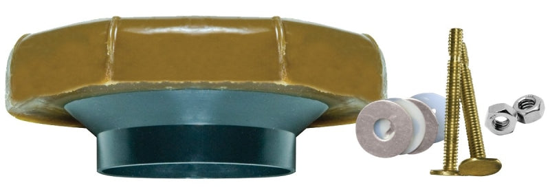 FLUIDMASTER Fluidmaster 7512 Flanged Wax Seal and Bolts, Plastic, For: 3 in and 4 in Waste Lines