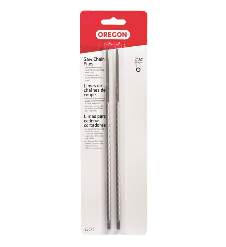 OREGON Oregon 23575 Chainsaw File, Double Cut, 7/32 in Dia Dimensions, Round, Steel, 2/PK