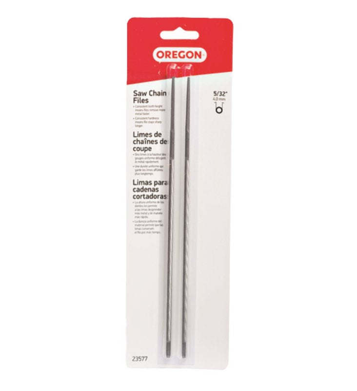 OREGON Oregon 23577 Chainsaw File, Double Cut, 5/32 in Dia Dimensions, Round, Steel, 2/PK